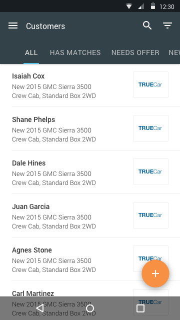 Customer search experience