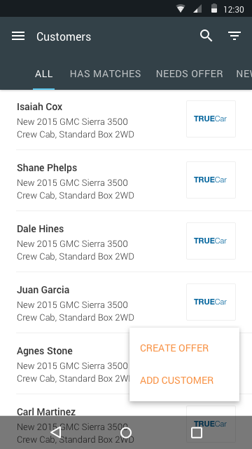 Customer profile with deal context