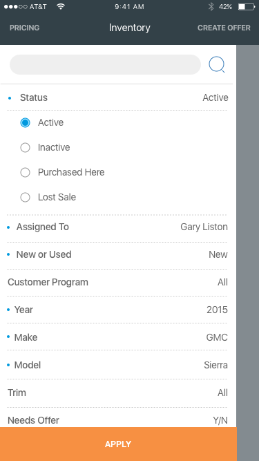 Customer configuration details