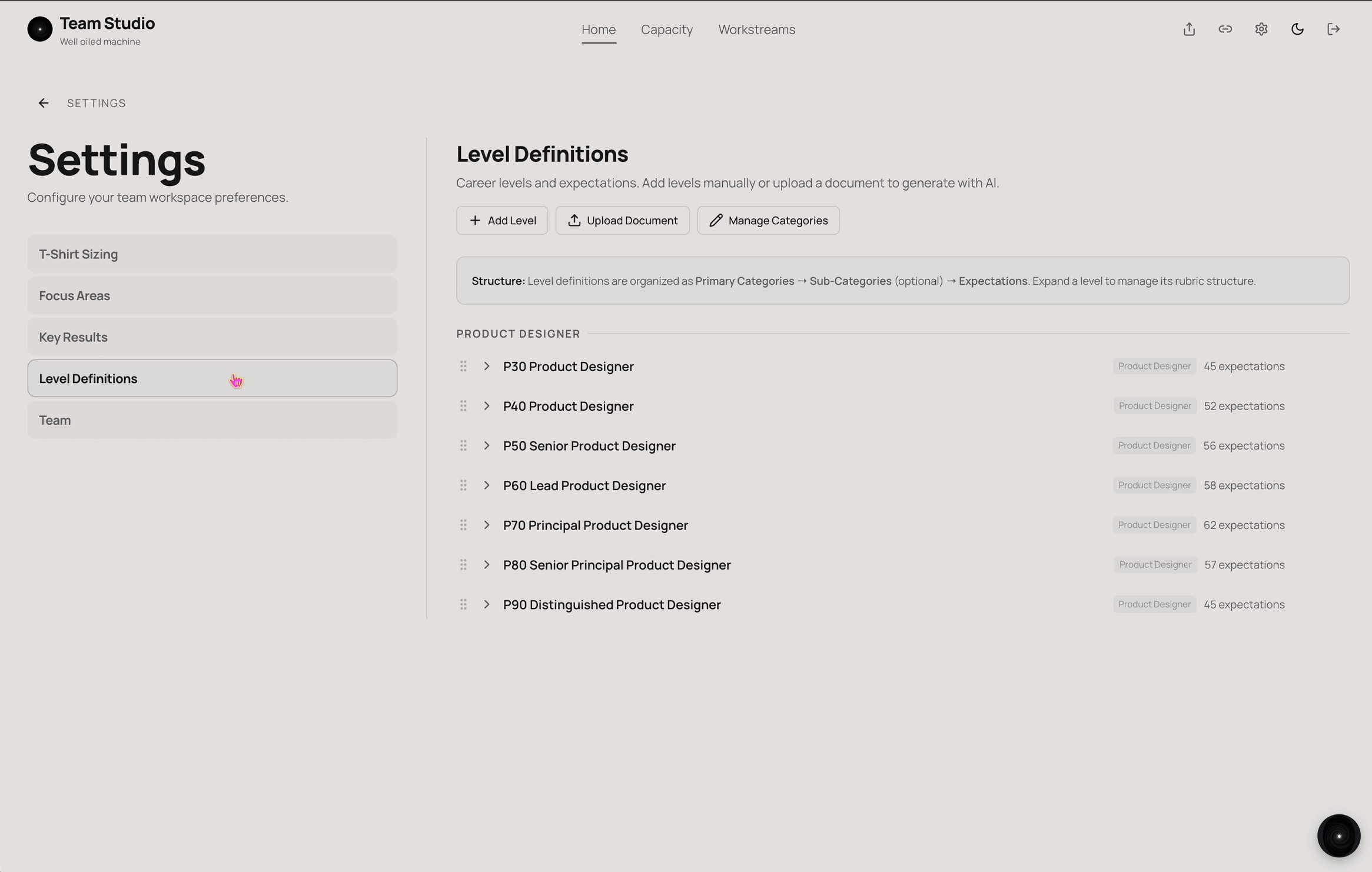 Team AI-powered admin settings